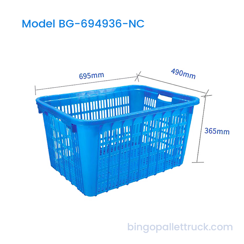 101L Matibay na Nestable Plastic Crate para sa mga Prutas at Gulay