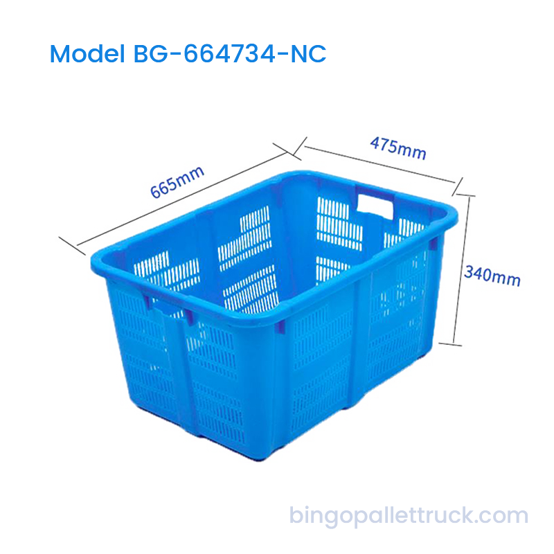 88L Nestable Plastic Heavy Duty Basket para sa Bultuhang Pag-aani