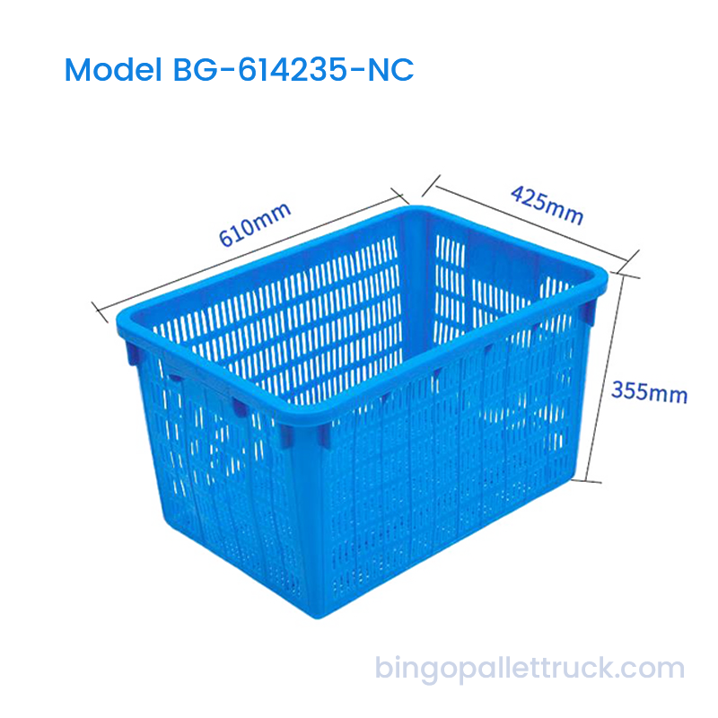65L Nestable Plastic Crate HDPE Logistics Basket para sa mga Gulay