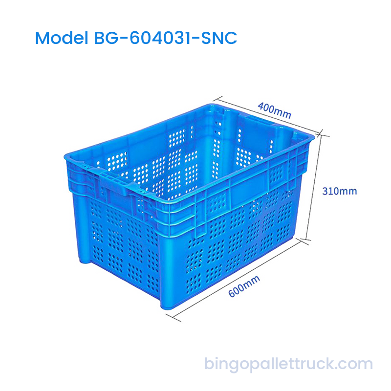 60L Stackable at Nestable Plastic Crate para sa Fruit Vegetable Transport