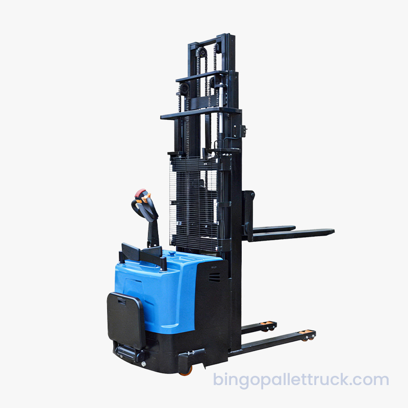 2000kg Three Mast Electric Stand-on Stacker para sa Logistics