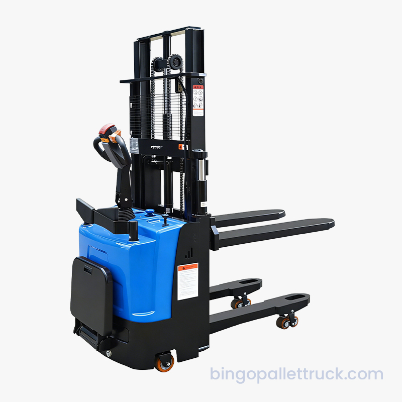 1500kg Double Lift Electric Stand-on Pallet Stacker para sa Efficient Pallet Stacking