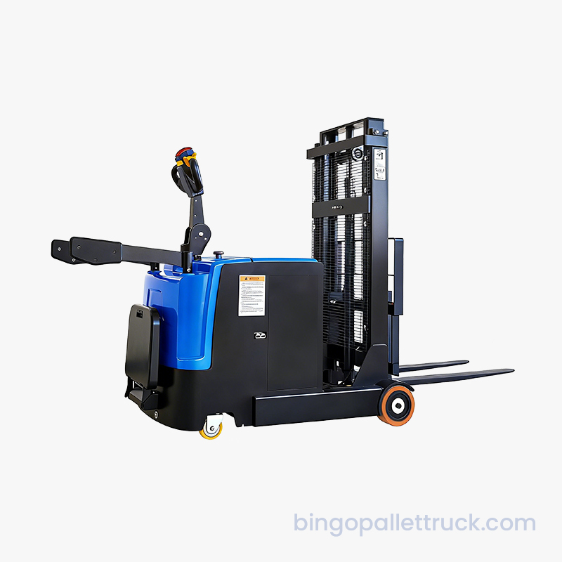 1000kg Counterbalanced Electric Stand-on Stacker para sa Logistics