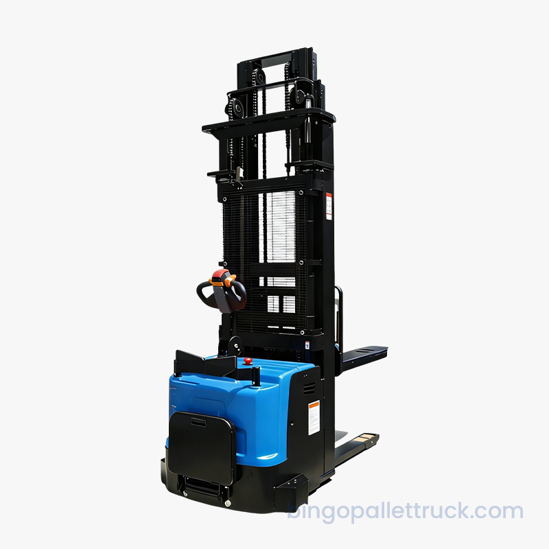 2000kg EPS Three Mast Electric Stand-on Stacker para sa High Reach