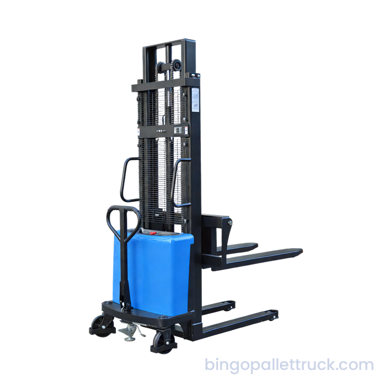 1500kg Semi-Electric Stacker para sa Maliit na Paggamit ng Warehouse