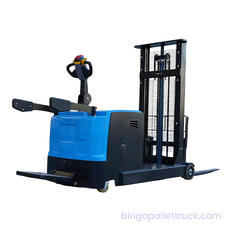 1500kg EPS Counterbalanced Electric Stand-on Stacker para sa Heavy Pallet Handling
